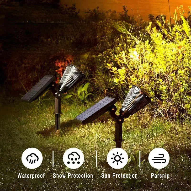 1/2 Packs Solar Lights Solar Spotlight Waterproof Solar Wall Light Solar Garden Light Solar Lamp Outdoor Spotlight