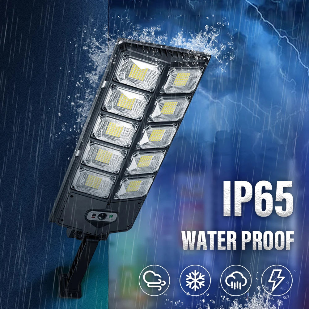 10000 Watts Solar Street Lights Outdoor 30000mAH 1000000 Lumens Motion Sensor Solar Lamp Waterproof Security Lighting for Garden