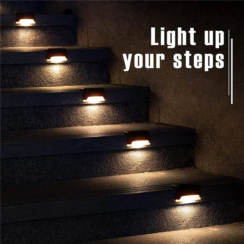 1~20PCS Solar Deck Light Outdoor IP65 Waterproof Solar Power Garden Lamps for Railing Stairs Step Fence Yard Patio Pathway