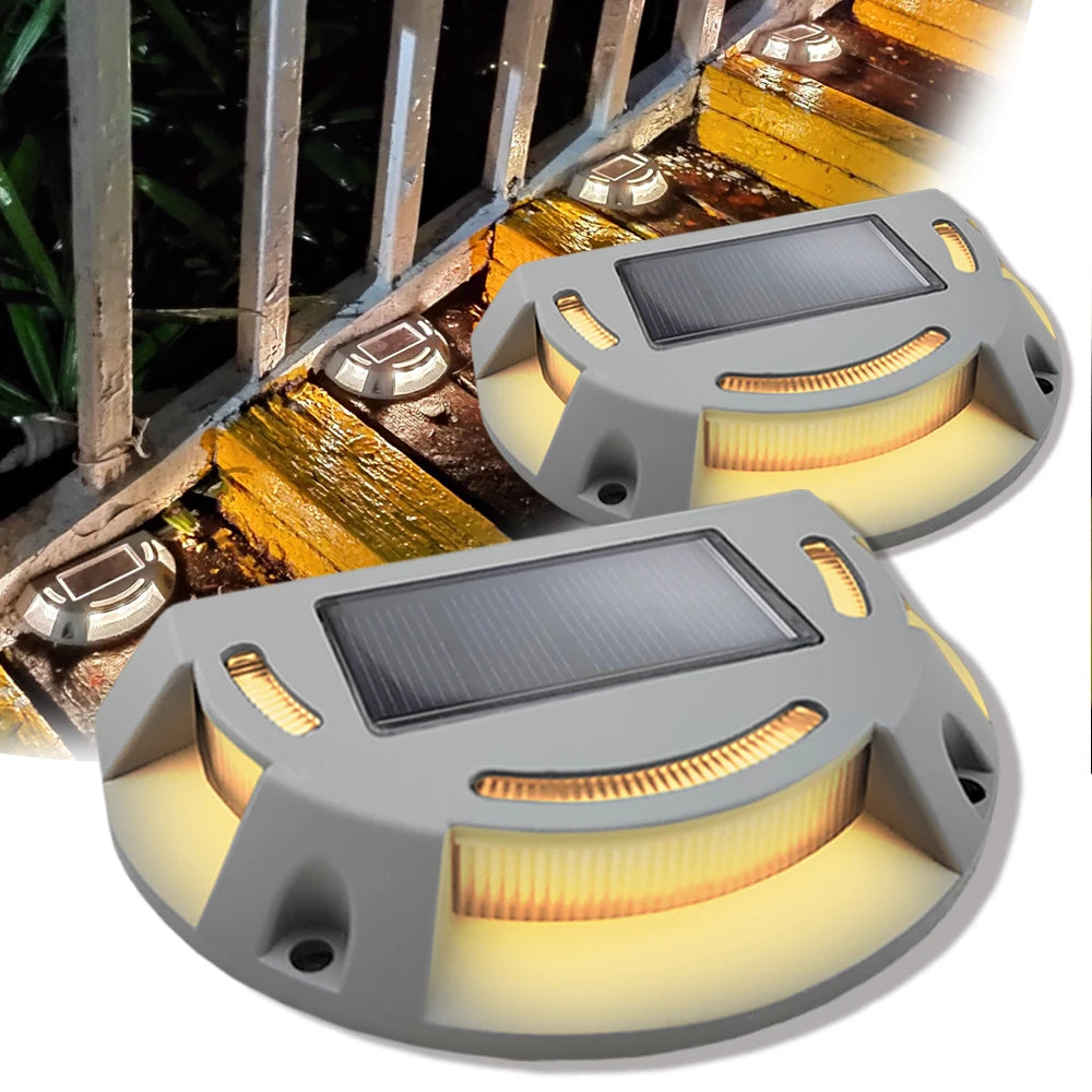 Outdoor Solar Stair Light Driveway Deck Light LED Solar Powered Waterproof Road Markers for Pathway Step Garden Ground Sidewalk