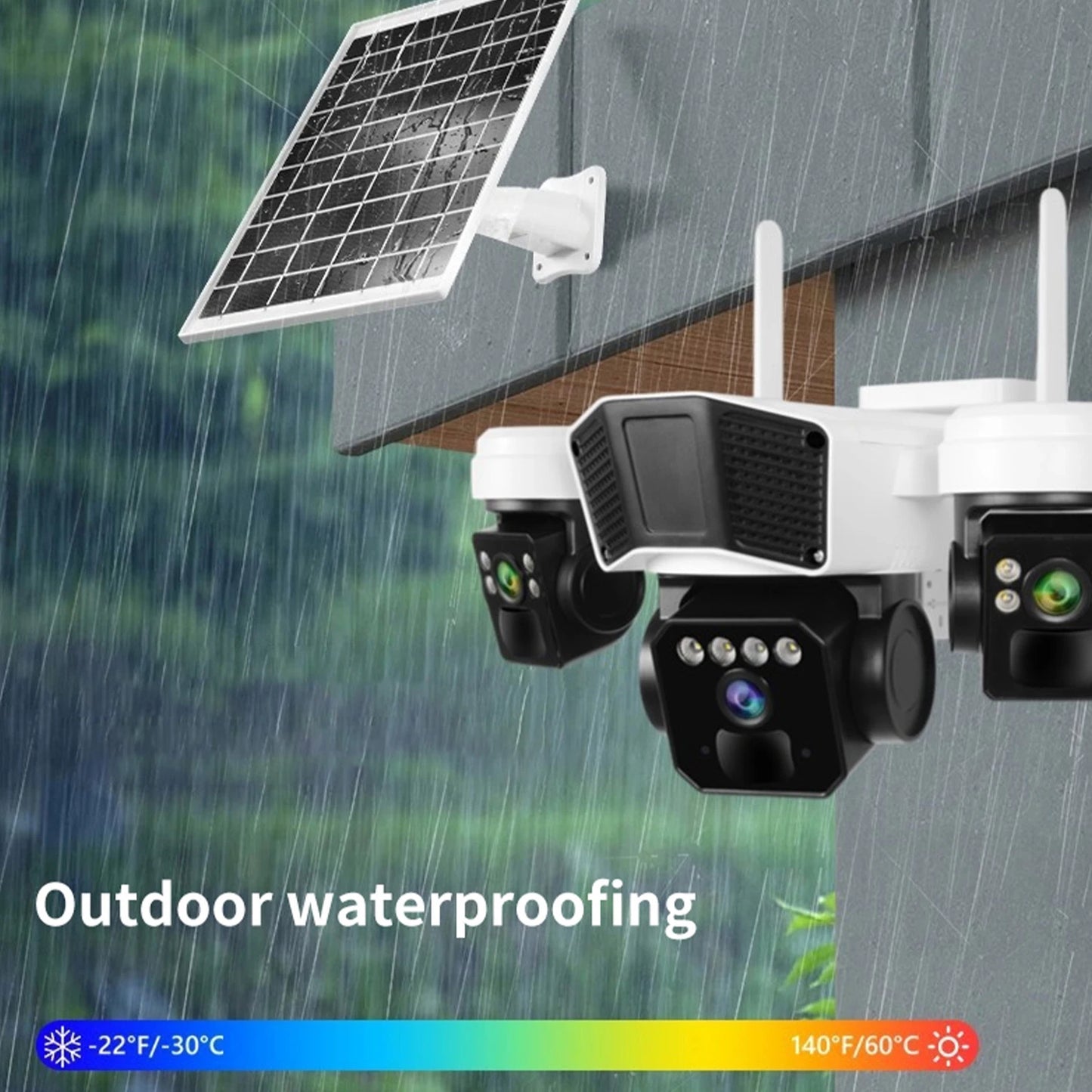 12MP Solar Powered Wireless Surveillance IP 4G Sim Card Camera O-KAM Pro 6K 3 lens Security Outdoor Solar Waterproof CCTV Camera