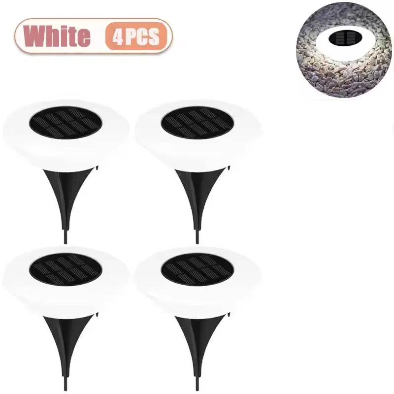 Solar Ground Lights 1/4Pack LED Lawn Lamp Outdoors Floor Lamp Landscape Light for Garden Pathway Yard Deck Camping Decor
