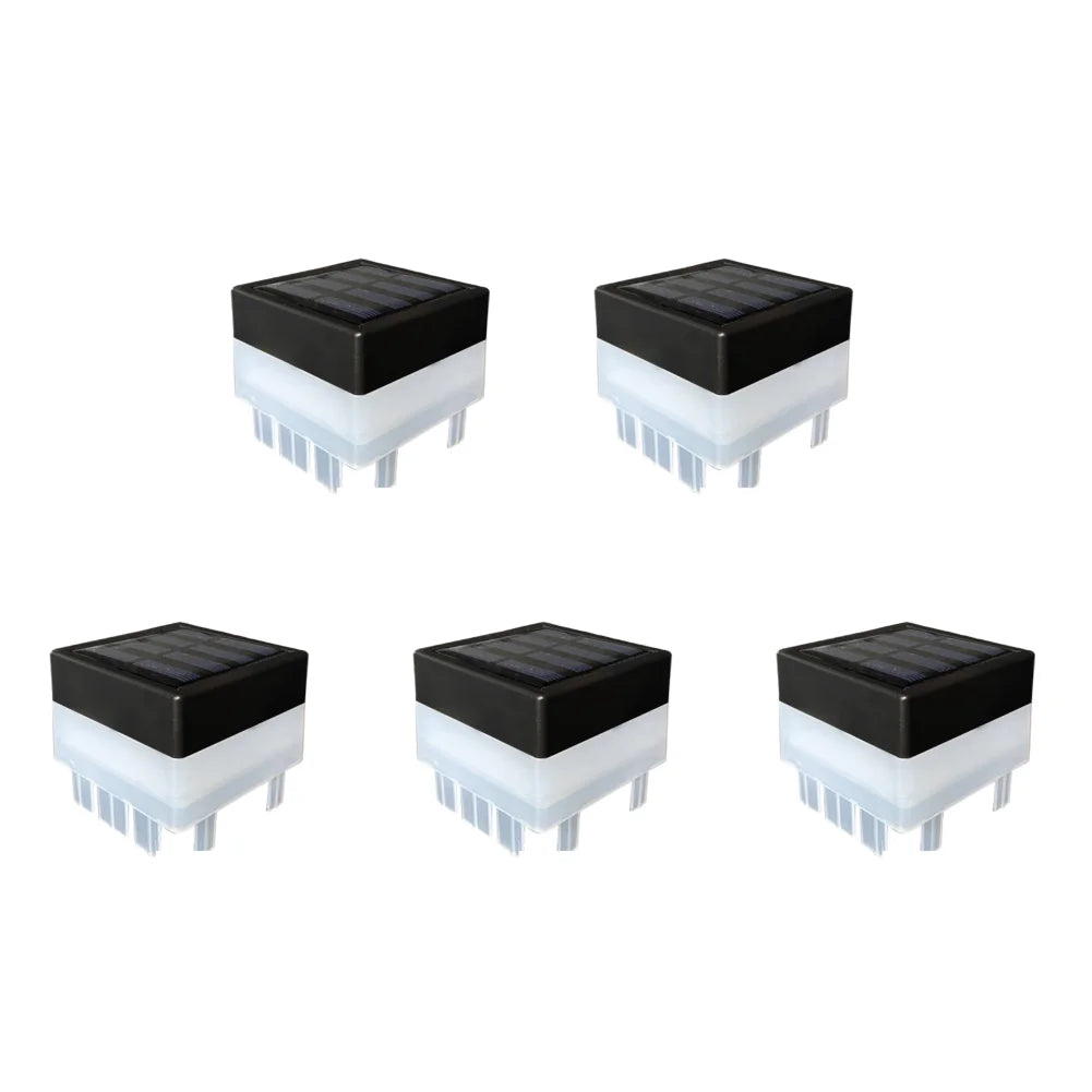 1-5Pcs Solar LED Fence Lamp Pillar Light Easy Installation Waterproof Outdoor Lamp GlowIing Path Yard Lights for Garden Decor