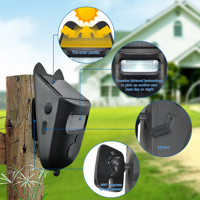 Solar Wireless Driveway Alarm Outdoor Weather-Resistant Motion Sensor&Detector DIY Security Alert System