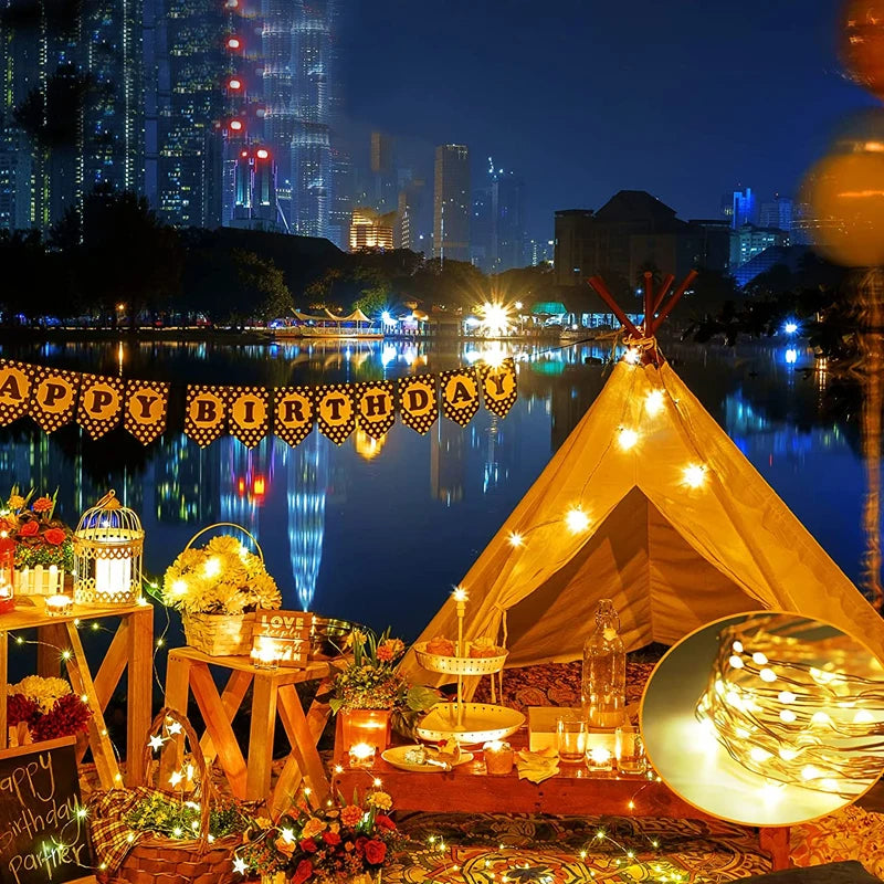 Outdoor LED Solar Fairy Lights Christmas Decoration Waterproof Solar Garland 8Mode Lights For Xmas Party Patio Balcony Yard