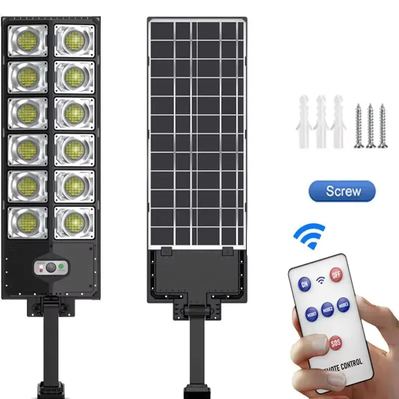 NEW Outdoor Solar LED Lights Waterproof 8000 Lm Super Bright Wall Lamp With Motion Sensor Remote Control Garden Street Light