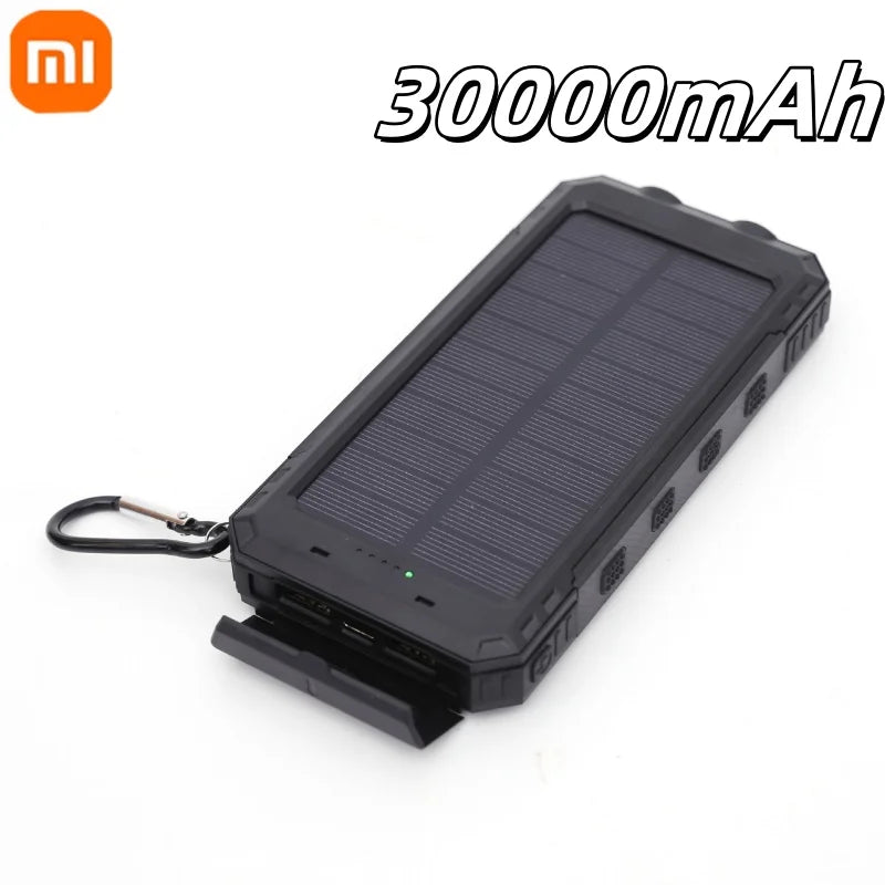 Xiaomi Solar Power Bank 50000mAh Portable Charging Poverbank External Battery Charger Strong Light LDE Light for iphone Huawei