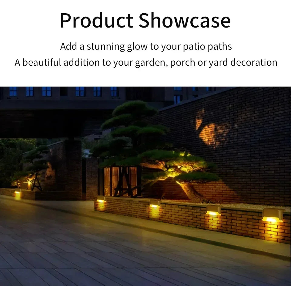 1/4/8/pcs Outdoor LED Solar Deck Lights Waterproof Fence Post Solar Lights for Courtyard Patio Stairs Step Yard Garden Decor