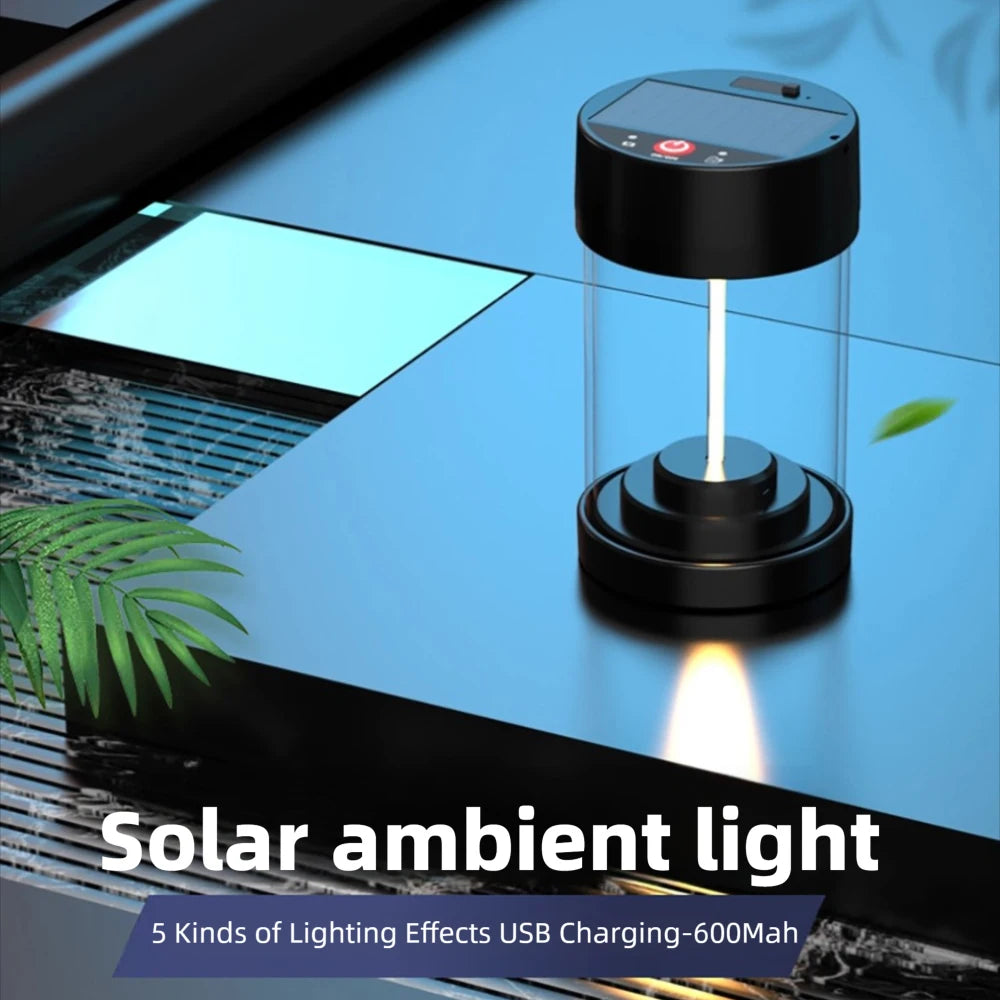 Solar Camping Light Tent Lights Rechargeable LED Solar Night Light 5 Modes Ornament Outdoor Weddings Celebrations Picnics Campin