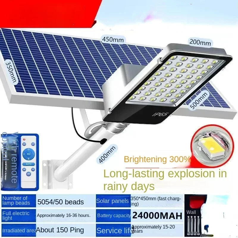 2000w Split Solar street Light Outdoor Aluminum Solar Street light Garden sunlight House Remote Control Waterproof Wall Lamp