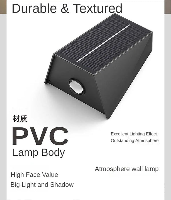 Solar Wall Lights Outdoor Garden Lighting External Solar Powered Led Outdoor Lamp Wall Sconces Yard and Garden Decors Decoration