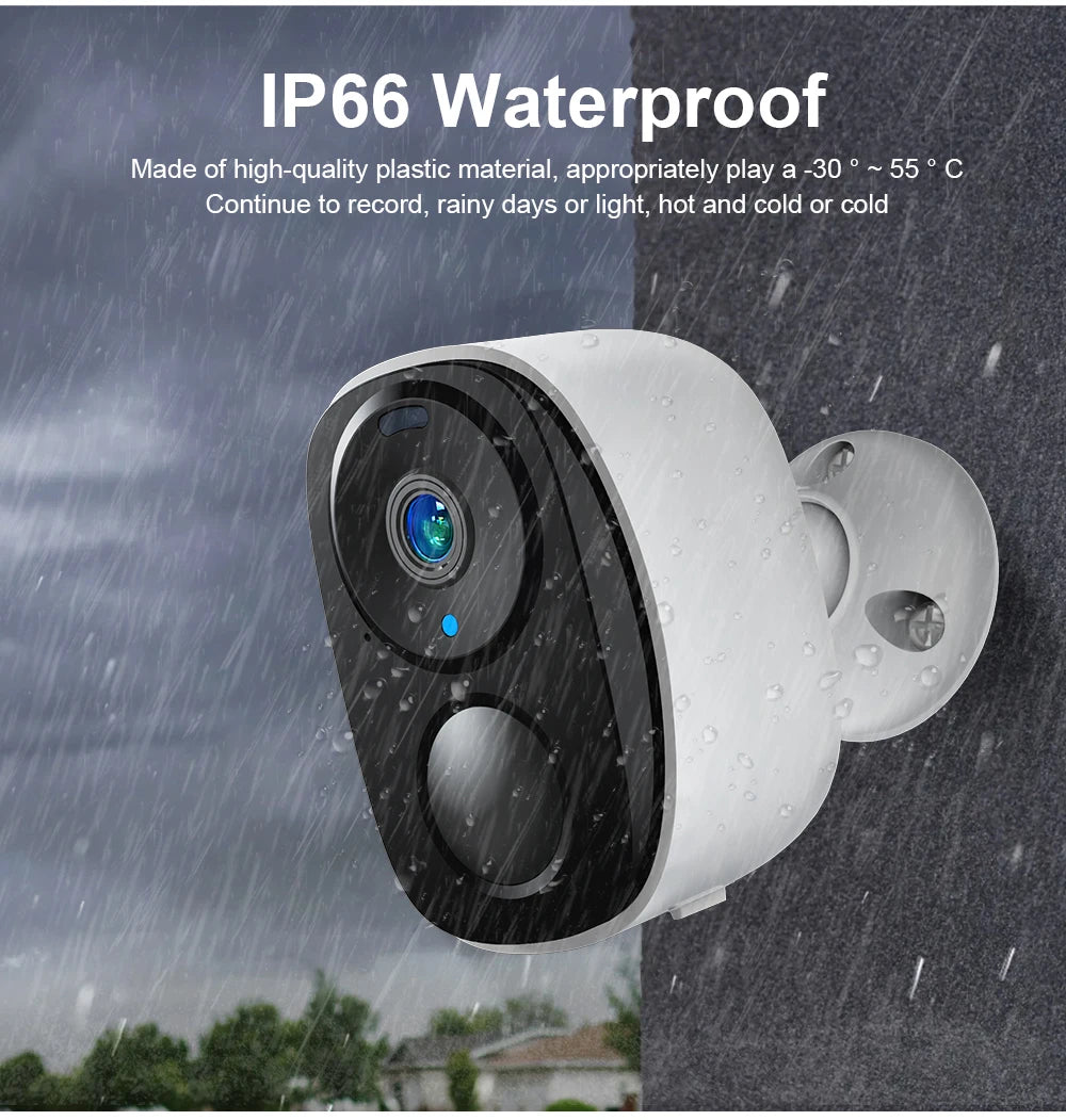 SANSCO 5MP Solar WIFI Surveillance Camera PIR Motion Detection 110° Wide Angle Outdoor Wireless Battery Security Protection CCTV