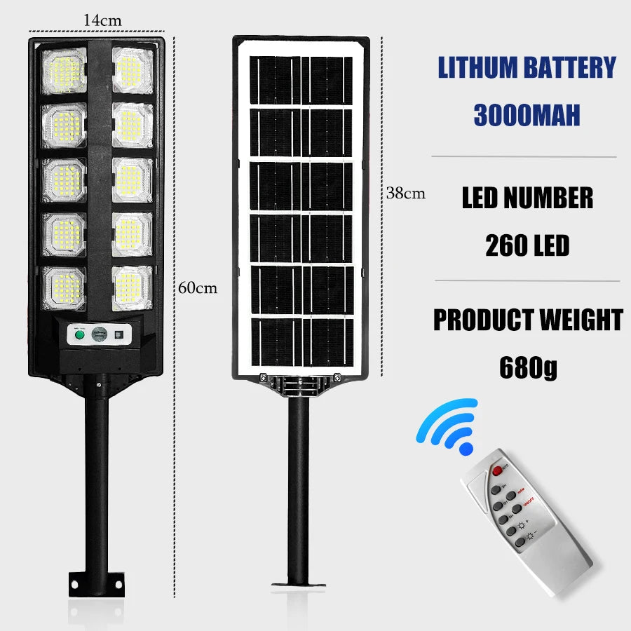 1Pc 10-Hole Solar Street Light, 6500K Solar Light Outdoor Dusk to Dawn, Outdoor Solar Safety Light with Motion Sensor and Remote Control, Suitable for Courtyard, Garage, Road, Outdoor Garden Lighting, Suitable for Small Diame