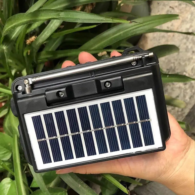 Portable Vintage FM AM SW Radio Solar Charging Emergency Radios Receiver Wireless Bluetooth Speaker Support Flashlight TF USB