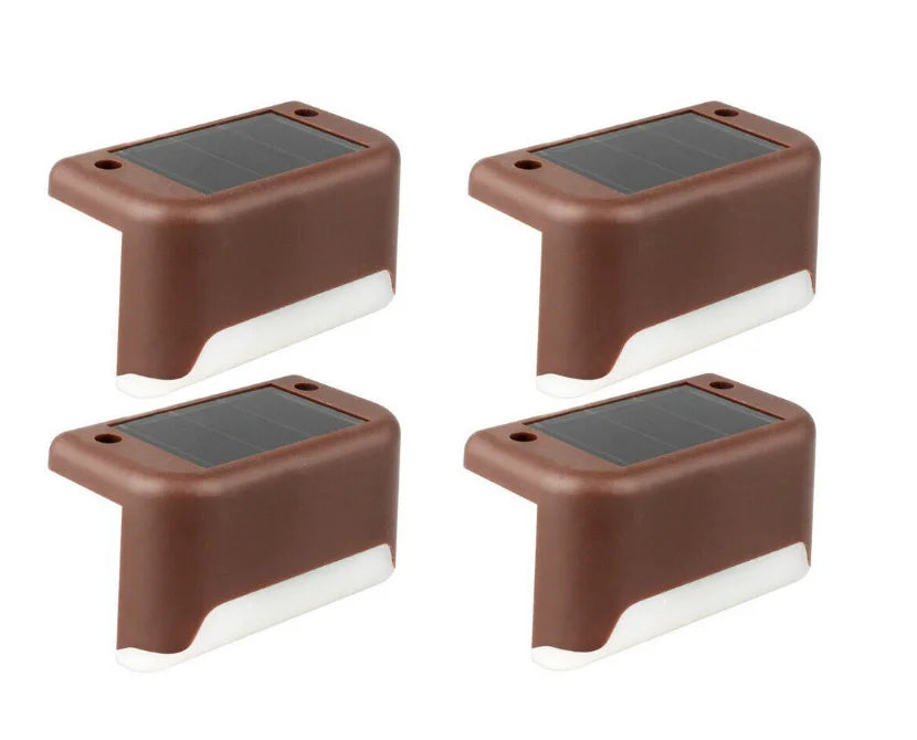 4/8/12pcs LED Solar Step Lamp Outdoor Garden Lights Solar Stair Light Waterproof Fence Lamp Decoration for Patio Path Deck Stair