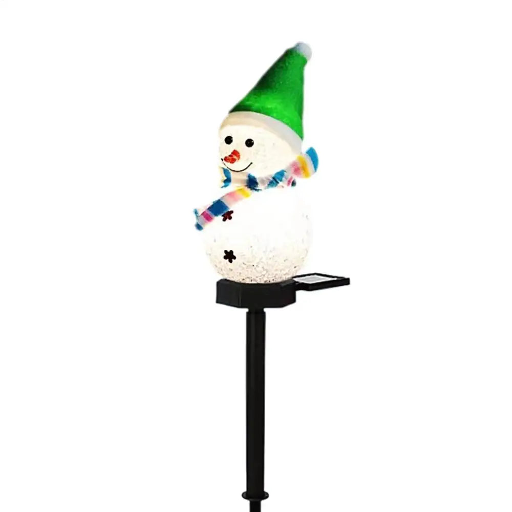 Snowman Stake Lights Solar Powered Snowman Lights Waterproof Solar Christmas Decorations Outdoor Solar Energy For Christmas