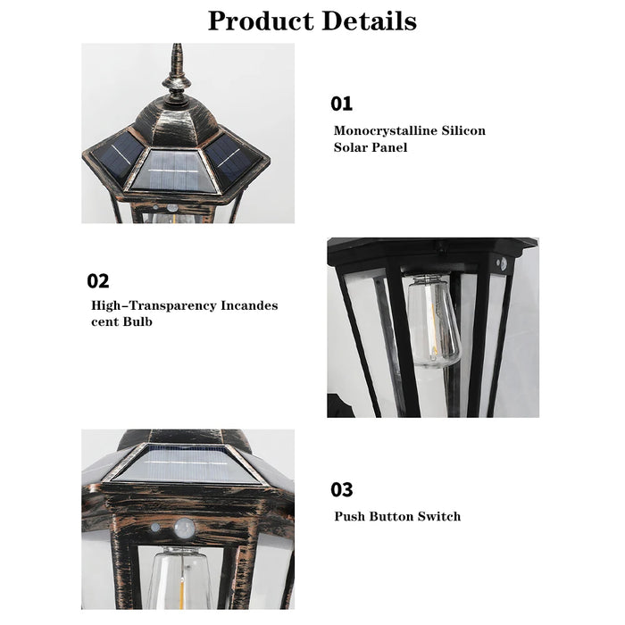 E2 Solar Flame Hanging Lantern Lights Outdoor IP65 3 Modes Solar Powered Lamp Wall Mounted Lights Fence Patio Porch Garden Decor