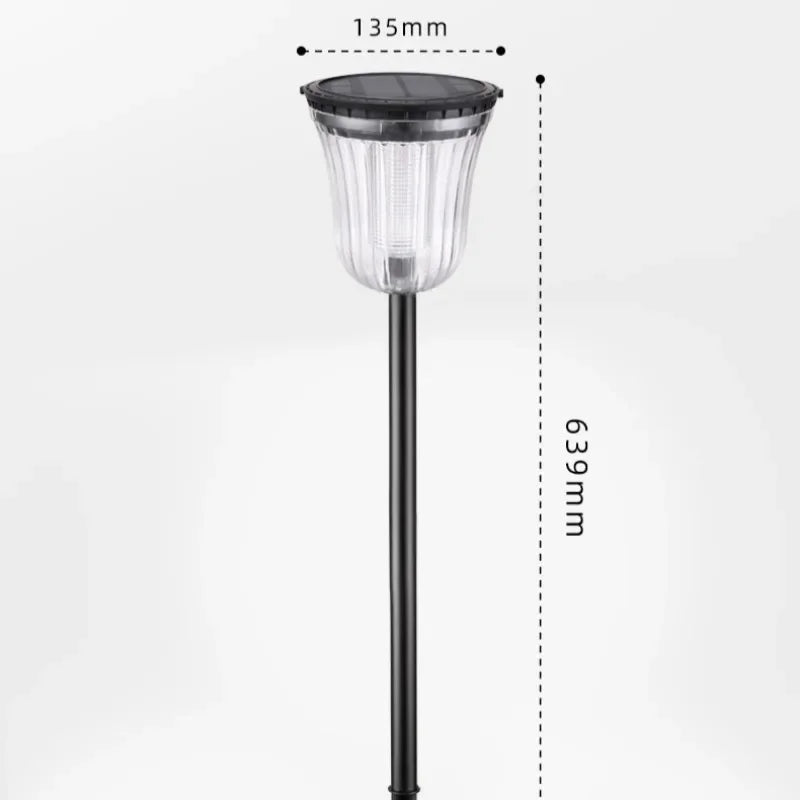Solar Outdoor Lights New Garden Lamps Powered Waterproof Landscape Path for Yard Backyard Lawn Patio Decorative LED Lighting
