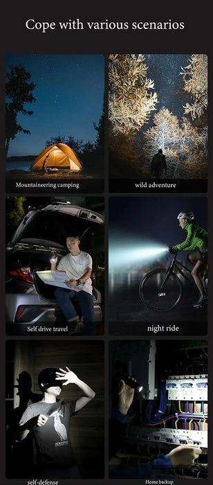 200000mAh Solar Power Bank Portable Charger with Compass LED Light Carabiner Outdoor Camping External Battery Pack For xiaomi