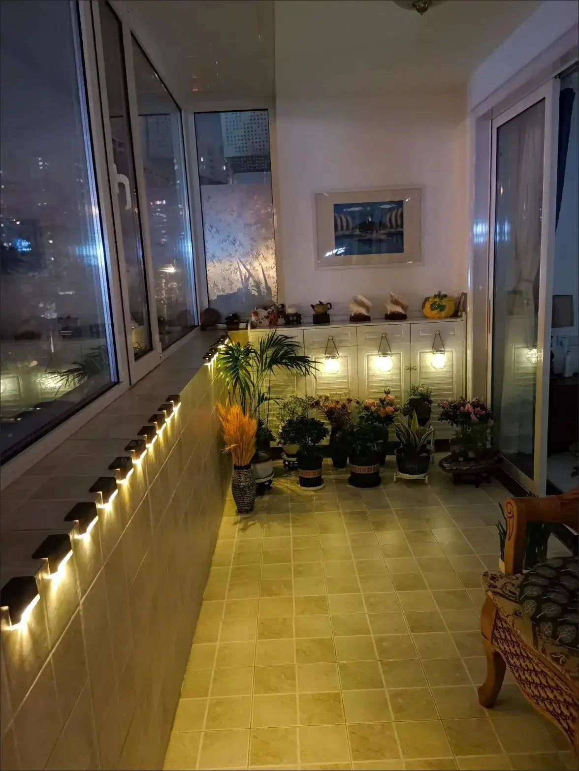 Solar Light Outdoor Stair Wall Step LED Street Garden Balcony Decoration Waterproof Stairs Fence Lamp