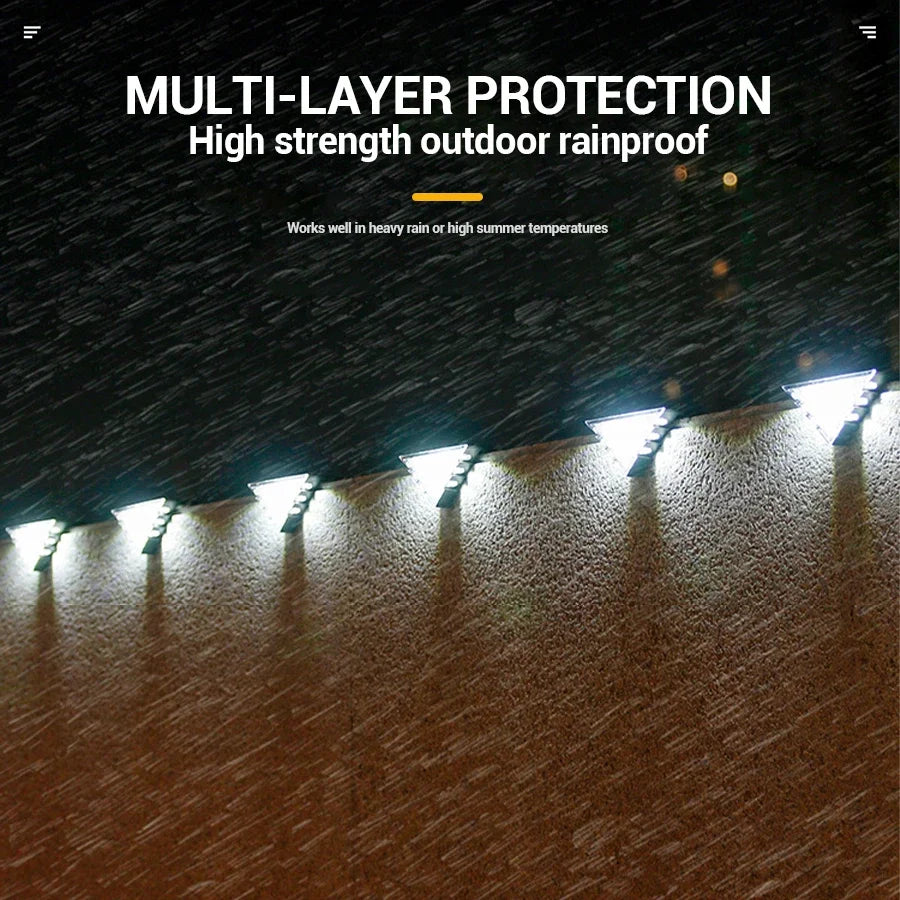 1/2/4PCS Solar Deck Lights Outdoor Step Fence Lights Waterproof Solar Lamp for Railing Stairs Pathway Garden Light Decoration