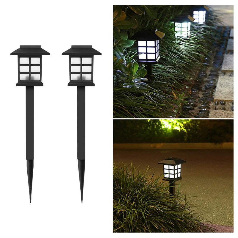Solar Pathway Lawn Light Outdoor Decor Waterproof Porch Sunlight Solar Wall Lighting for Garden Yard Walkway Driveway Home Decor