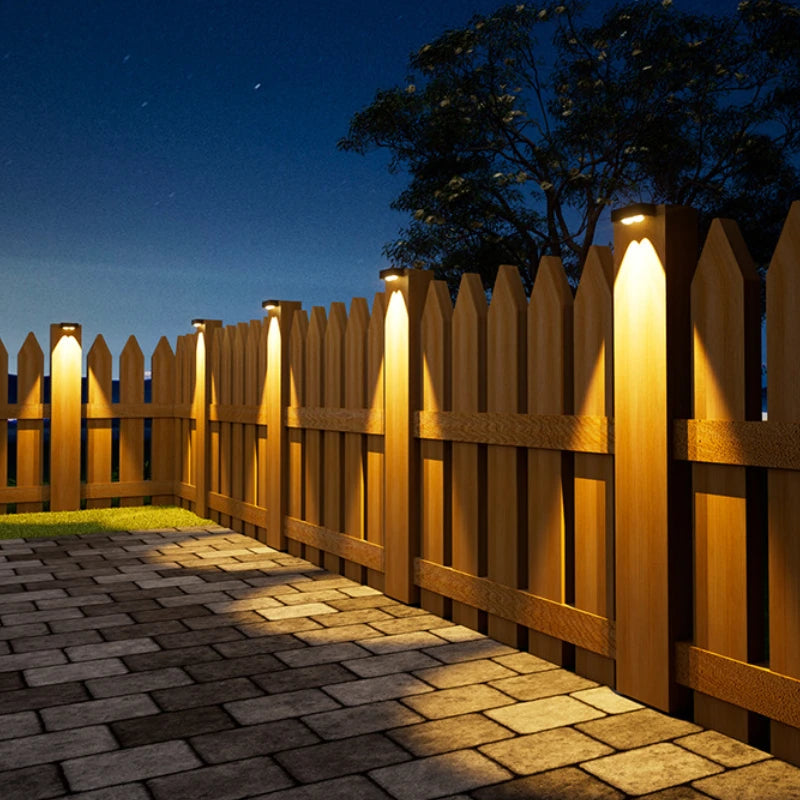Solar Step Lights Solar Fence Lights Outdoor Waterproof LED Wall Lamps Deck Lights for Stair Fence Step Walkway Patio Garden