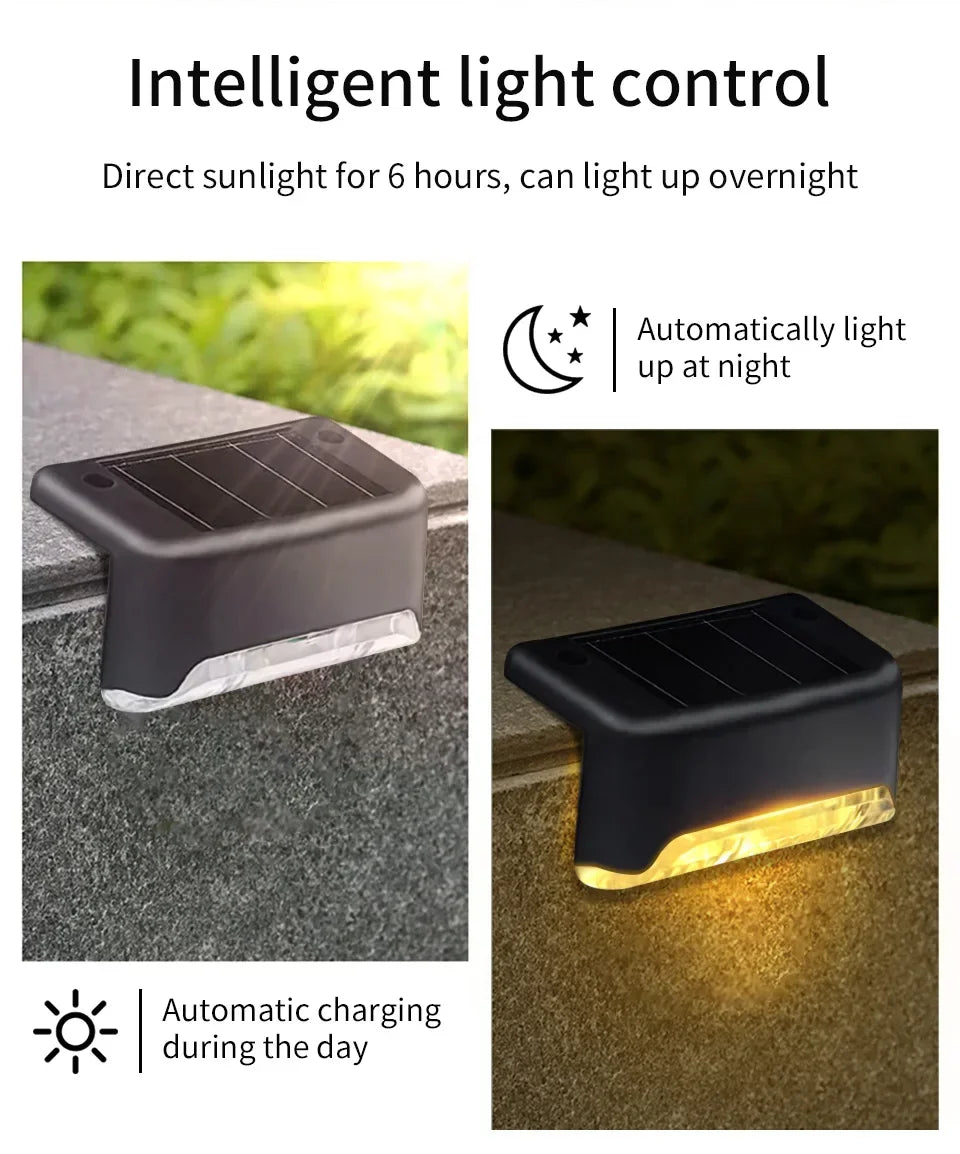 1/4/8/pcs Solar Deck Lights Outdoor Waterproof LED Fence Lights Garden Decor Solar Lamp for Stairs Railing Yard Patio Pathway