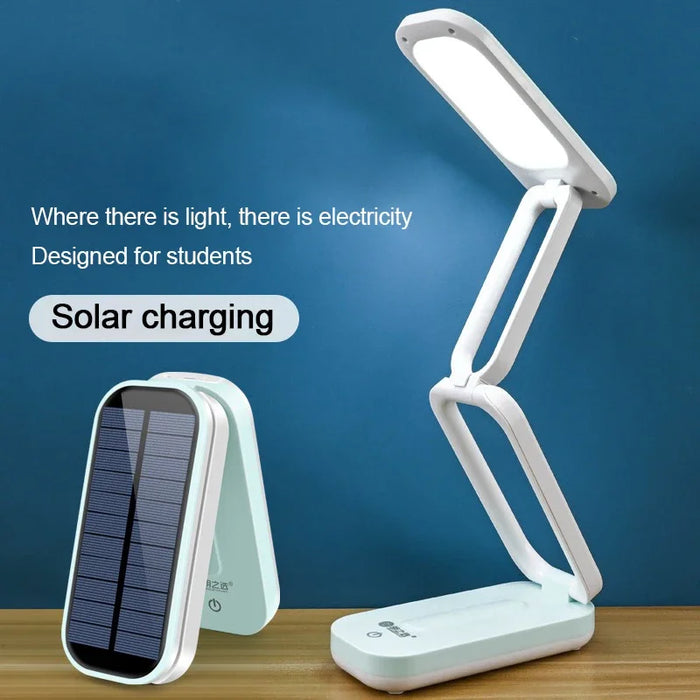 Foldable Solar Powered Desk Lamps and USB Rechargeable Eye Protection Reading Lights Room Bedside Dimmable Desk Night Lighting