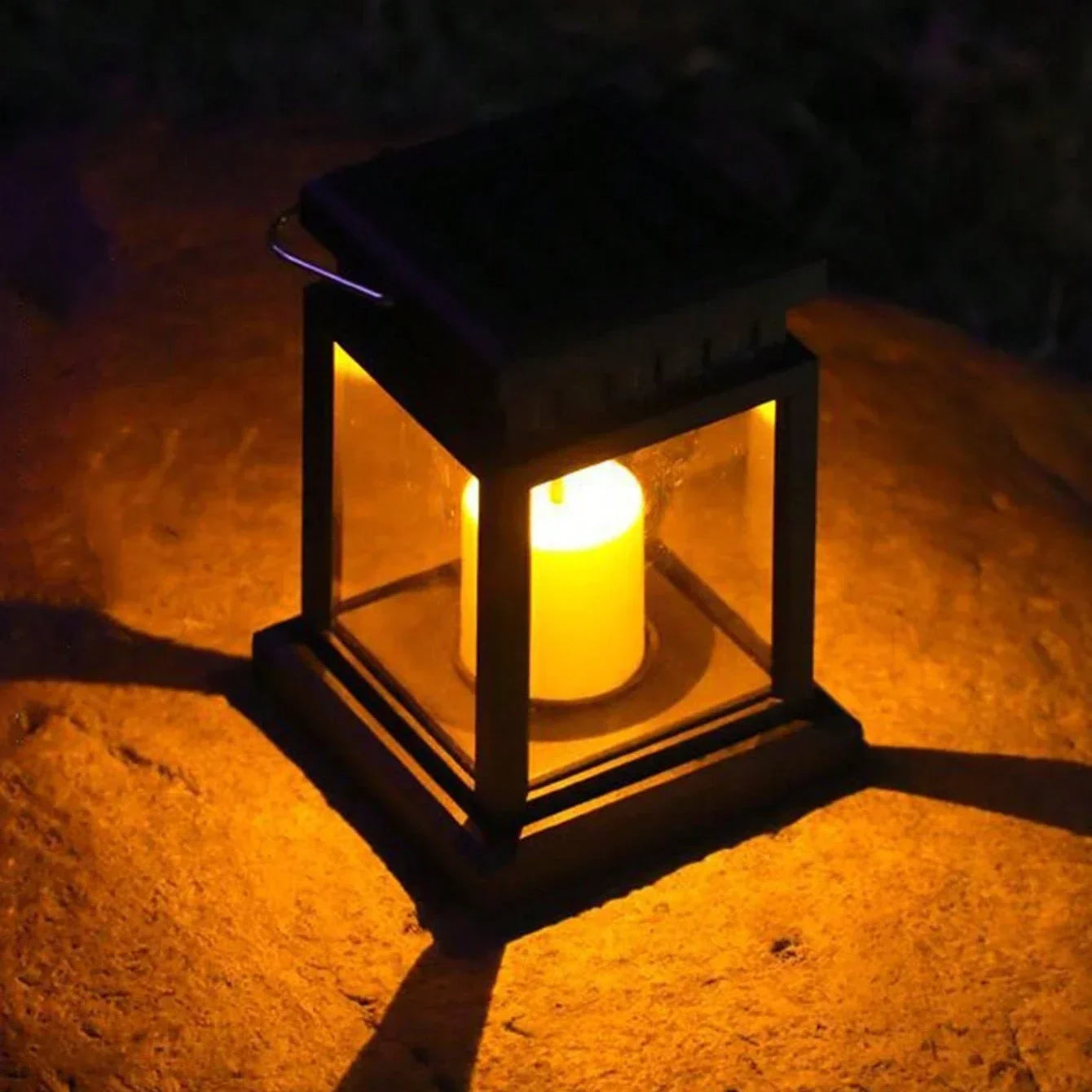 Solar Candle Lantern Lights Waterproof Garden Outdoor Hanging Solar Light For Outdoor Patio Yard Lawn Backyard Front Decor
