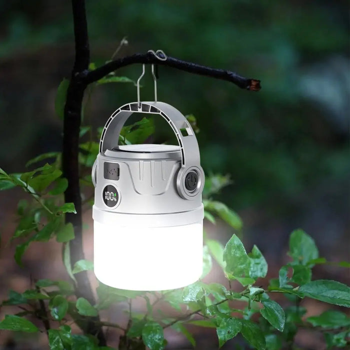 Camping Solar Lights Outdoor Tent Light Foldable Picnic Lantern 4 Speed Adjustable Lamp Flashlight Rechargeable LED Camp Lantern