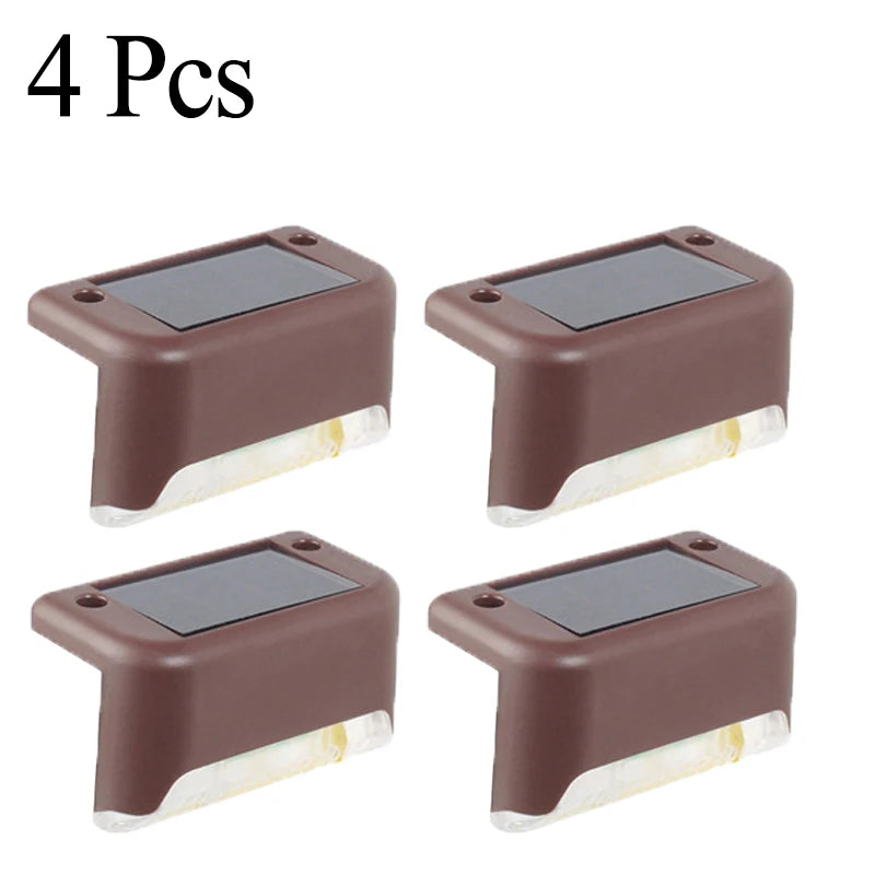 Solar Deck Lights 1-12 Pack Outdoor Step Lights Waterproof Led Solar Lights for Railing Stairs Step Fence Yard Patio and Pathway