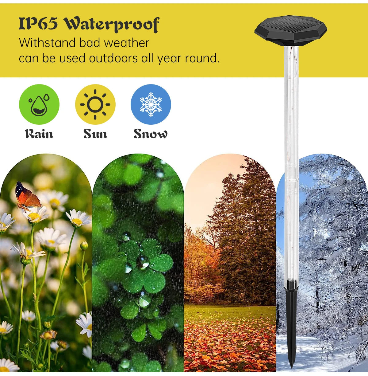 Solar Pathway Lights Bright Solar Ground Light Outdoor Waterproof IP65 LED Solar Garden Lights Landscape Lighting for Yard Lawn