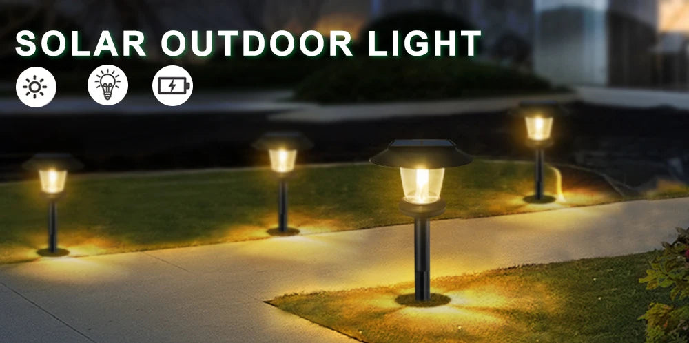 Solar Pathway Lights LED Outdoor Landscape Path Lamp IP65 Waterproof Solar Garden Lights For Yard Garden Walkway Patio Driveway