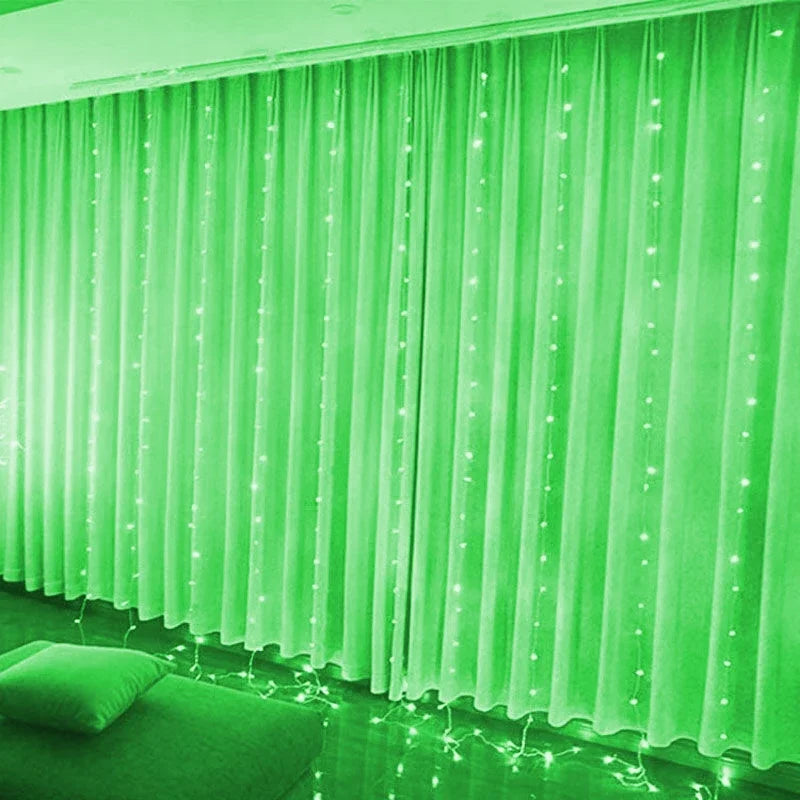 6M/3M LED Curtain Fairy Lights,8 Lighting Modes,Outdoor/Indoor Decoration for Christmas Wedding Party,Garden,Living Room,Bedroom