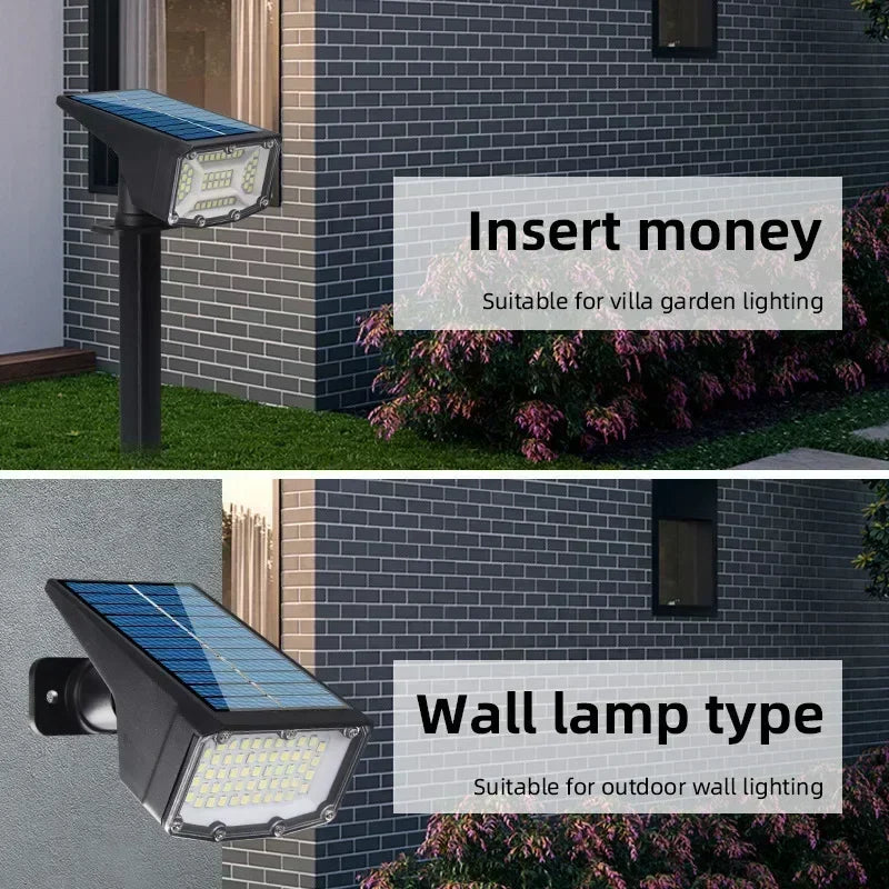 2/4Pcs Solar Powered 53LED Lamp Adjustable Solar Spotlight In-Ground IP65 Waterproof Landscape Wall Light Outdoor Lighting