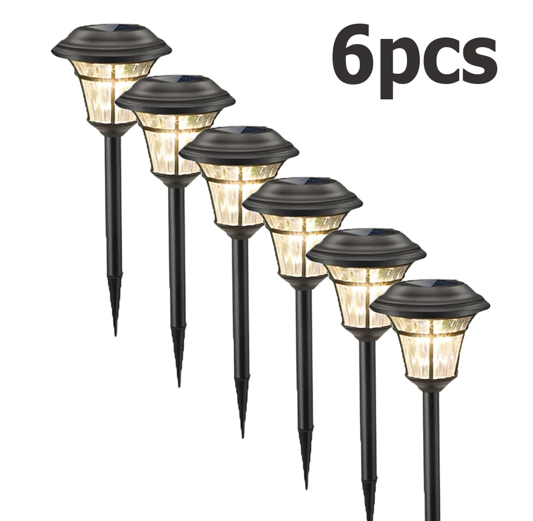 Solar Pathway Lights Garden Lights Outdoor Waterproof Landscape LED Lights Pathway Walkway Driveway Yard Auto On/Off