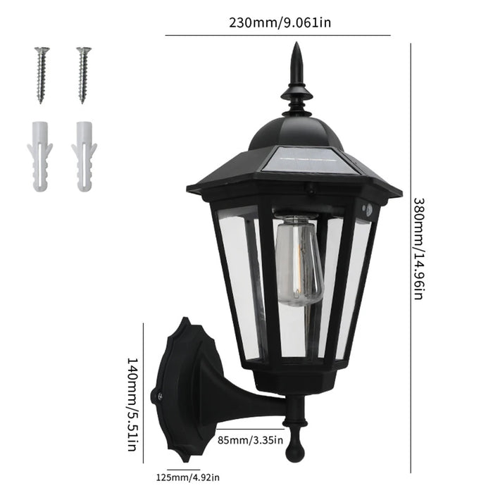 E2 Solar Flame Hanging Lantern Lights Outdoor IP65 3 Modes Solar Powered Lamp Wall Mounted Lights Fence Patio Porch Garden Decor