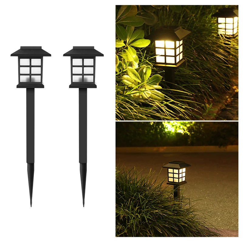 Solar Pathway Lawn Light Outdoor Decor Waterproof Porch Sunlight Solar Wall Lighting for Garden Yard Walkway Driveway Home Decor