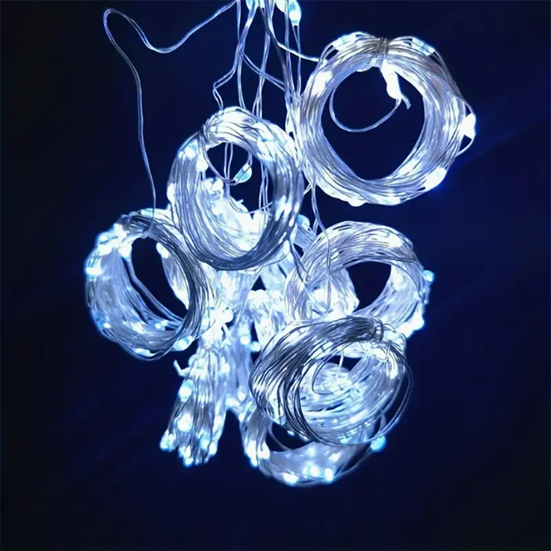 6M/3M LED Curtain Fairy Lights,8 Lighting Modes,Outdoor/Indoor Decoration for Christmas Wedding Party,Garden,Living Room,Bedroom
