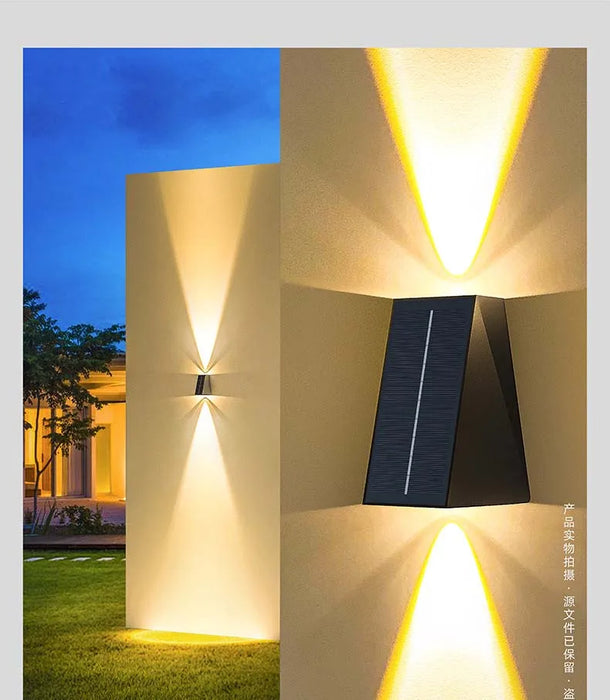 Solar Wall Lights Outdoor Garden Lighting External Solar Powered Led Outdoor Lamp Wall Sconces Yard and Garden Decors Decoration