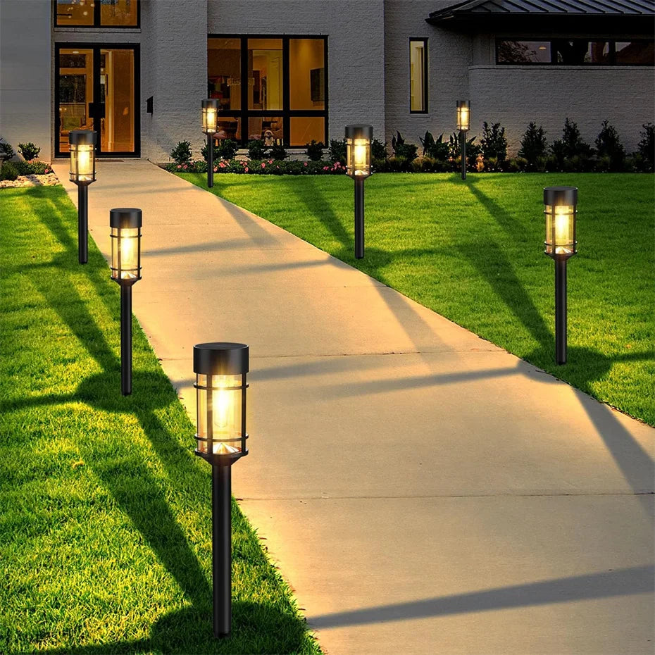 Solar Pathway Lights Outdoor Solar Pathway Garden Lamp Waterproof Landscape Lights Walkway Driveway Lawn Patio Garden Decor