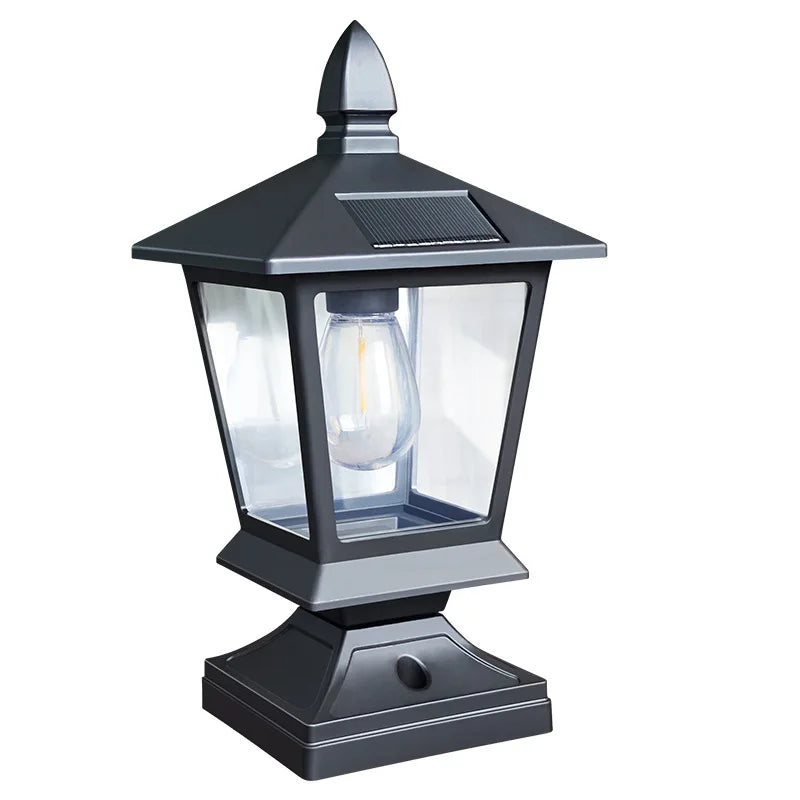 Waterproof Solar Garden Lights for Villas and Gardens with Pillar Head Light
