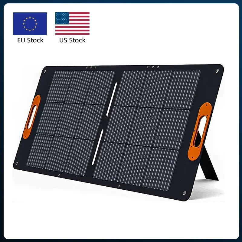 100W Portable Folding Solar Panel IP65 Waterproof Foldable Solar Panel Power Backup, Solar Charger for Power Station RV Camping