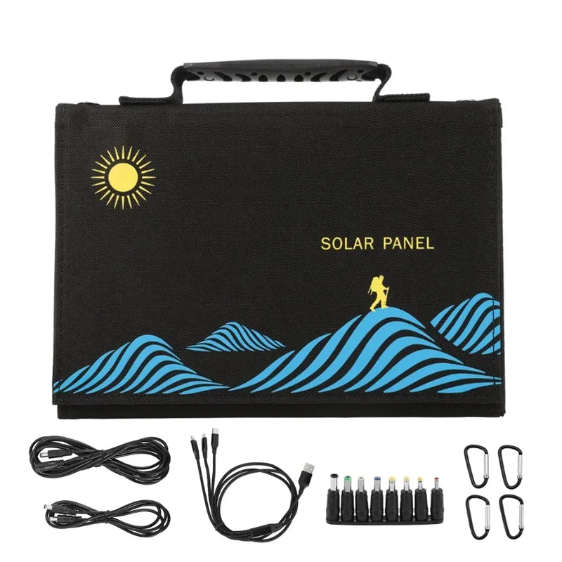 1000W Foldable Solar Panel Portable Solar Cell Folding Bag With USB+DC 18V For Outdoor Hiking Camping Mobile Phone Charging