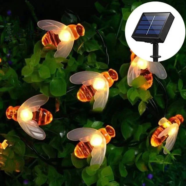 Led Solar Light Solar Garden Light Xmas Outdoor Decoration Lights Garden Butterfly/bee Decorative Light Outdoor Garland Lights