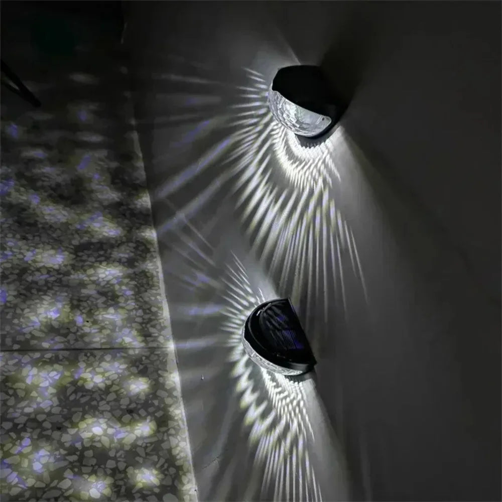 2/4pcs Solar Wall Lamps Outdoor Waterproof Courtyard Garden Decoration Porch Yard Energy-saving Street Lights Christmas Decor