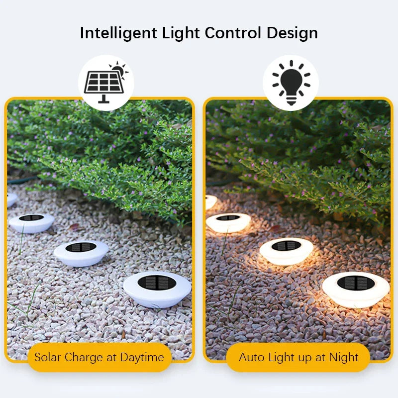 Solar Ground Lights 1/4Pack LED Lawn Lamp Outdoors Floor Lamp Landscape Light for Garden Pathway Yard Deck Camping Decor