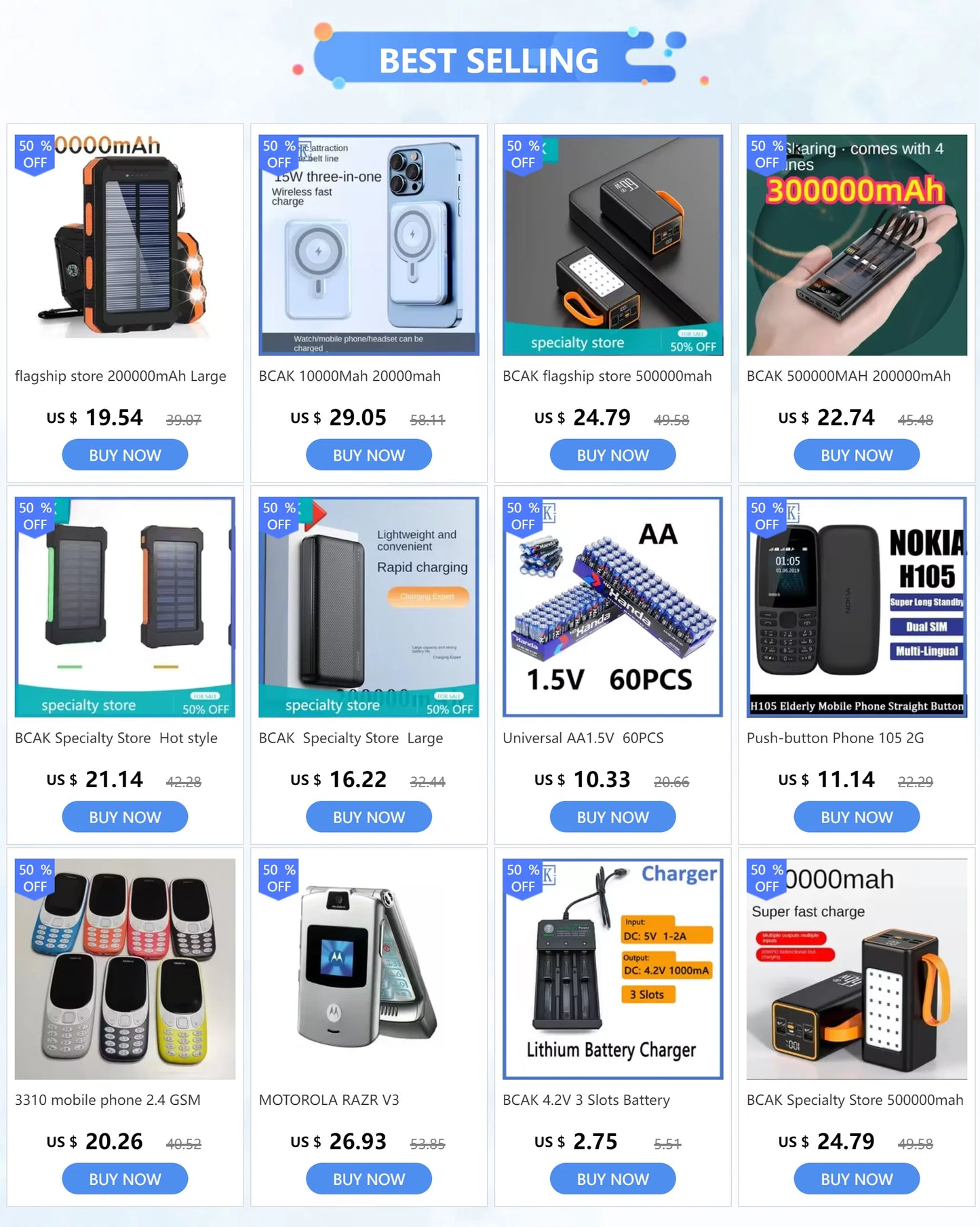 500000MAH 200000mAh 300000mAh Solar BCAK Power Bank, Convenient Ultra-thin Built-in Cable, Outdoor Camping Mobile Power Supply