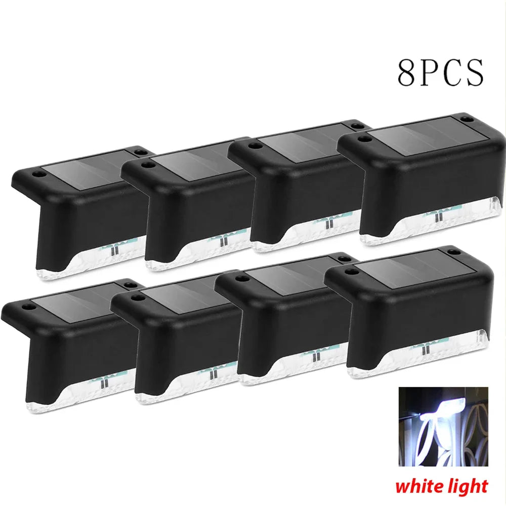 Solar Deck Lights Outdoor Step Lights Waterproof Led Solar Lights for Railing Stairs Fence Yard Patio and Pathway Plant lighting
